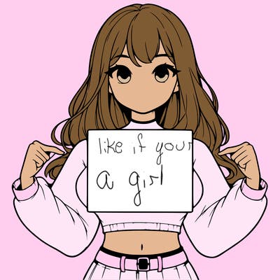 girl holding a blank sign in a long sleeve crop top