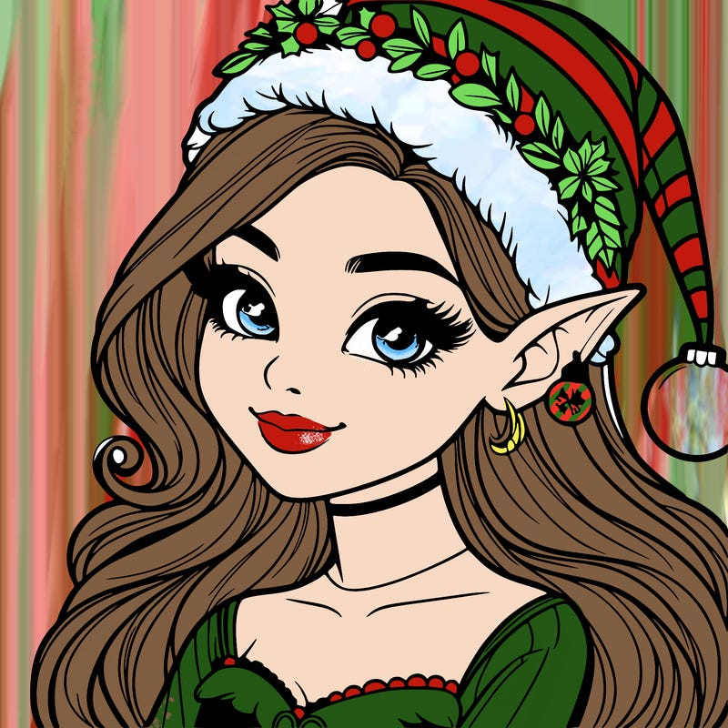 christmas girl elf realistic