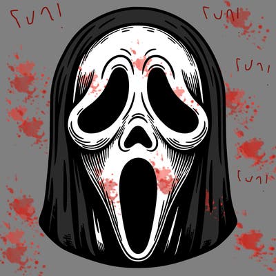 detailed ghostface mask