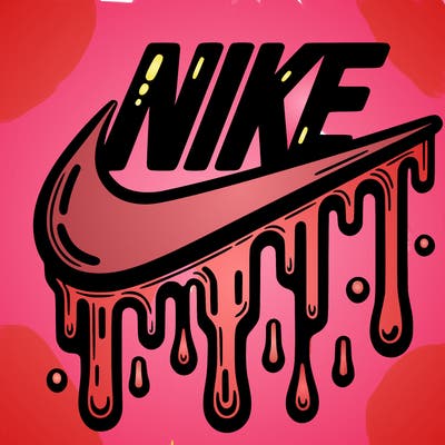 dripping nike logo