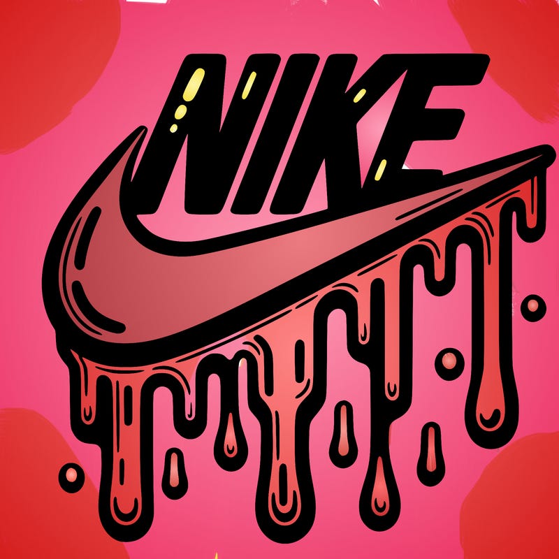 dripping nike logo