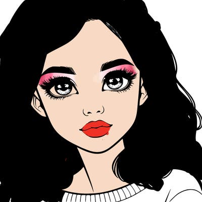 realistic girl whith cute eyes