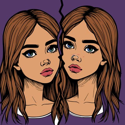 realistic girl split