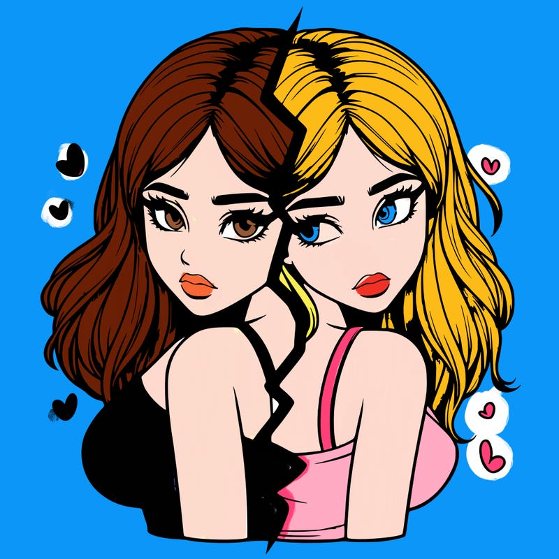 realistic girl split