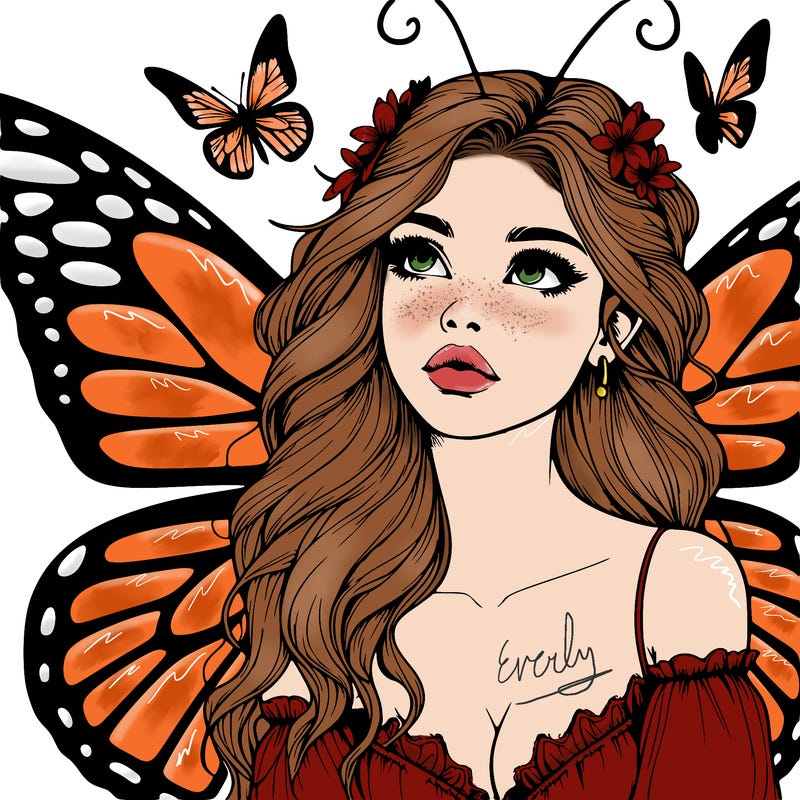 butterfly fairy realistic girl