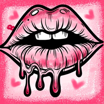lips that look realistic and drip