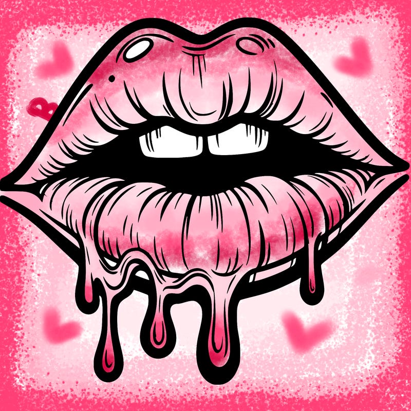 lips that look realistic and drip