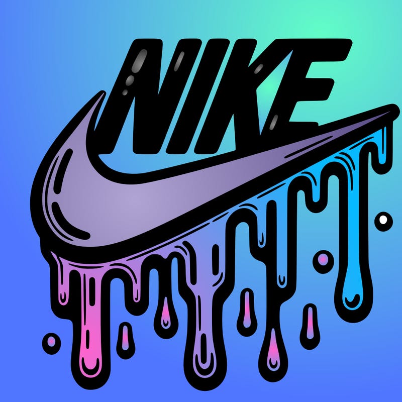 dripping nike logo