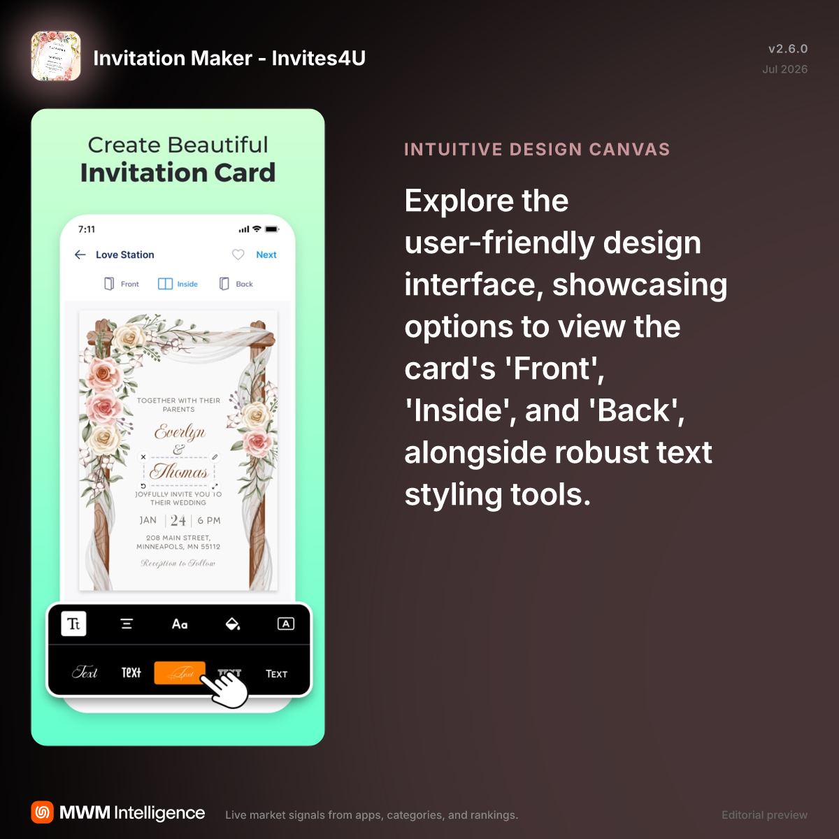 Invitation Maker - Invites4U - Graphics & Design App | MWM