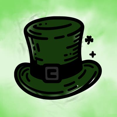 st patrick hat with thin lines