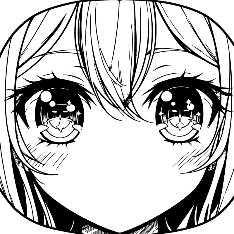 a pair of anime eyes