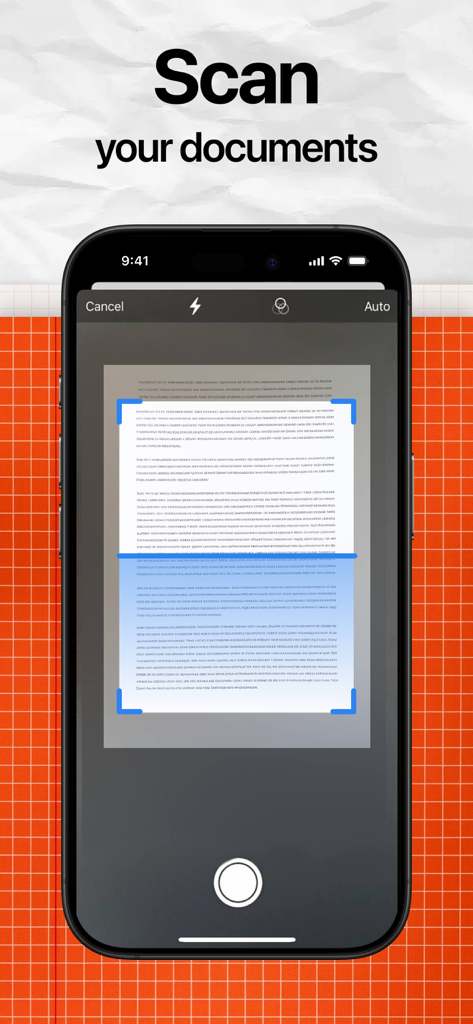 Lens - PDF Scanner and Editor - iPhone画面でテキストドキュメントをキャプチャするLens PDFスキャナーアプリ