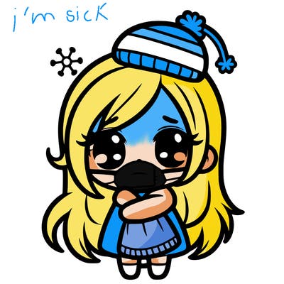 cute sick girl
