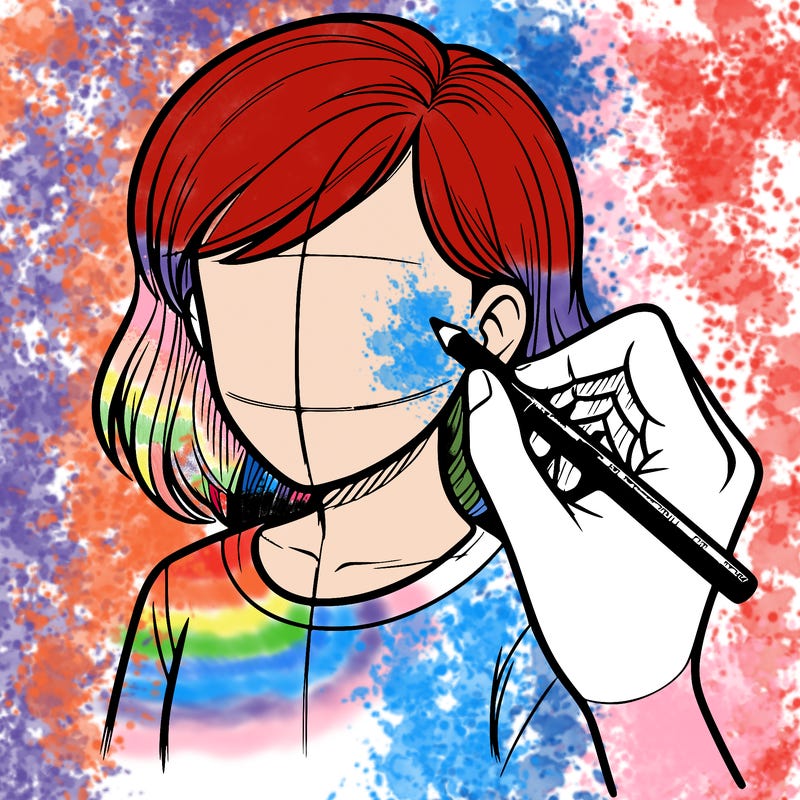 drawing a realistic person