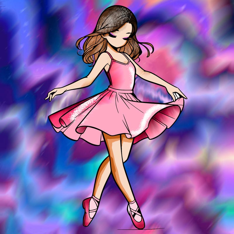 a realistic girl doing dance