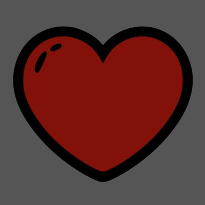 a blank heart