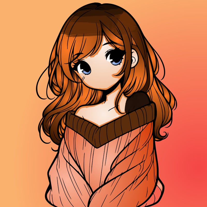 shy pretty girl wearing a sweater that is falling off one shoulder portrait