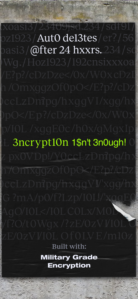 Dust app highlights for auto delete messages and military grade encryption