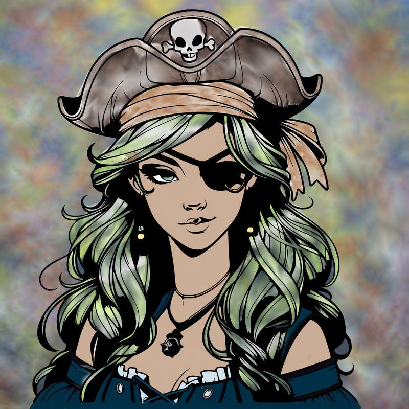 realistic pirate that’s a girl