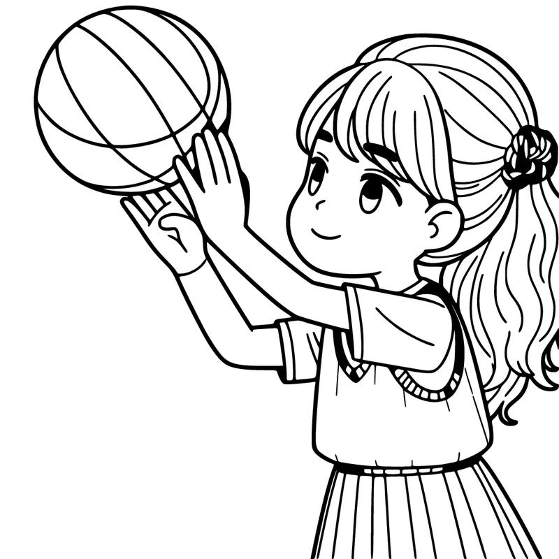 ten year old girl shooting a basketball!