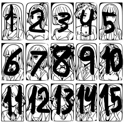 girls that look diffrent anime