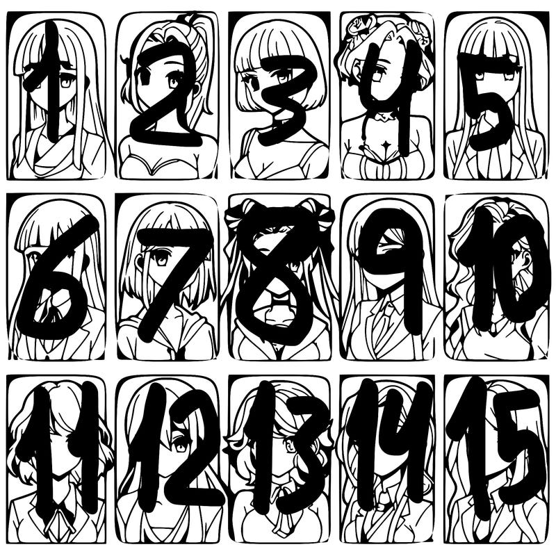 girls that look diffrent anime