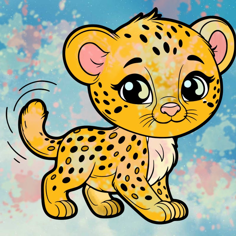a cute cheetah cub