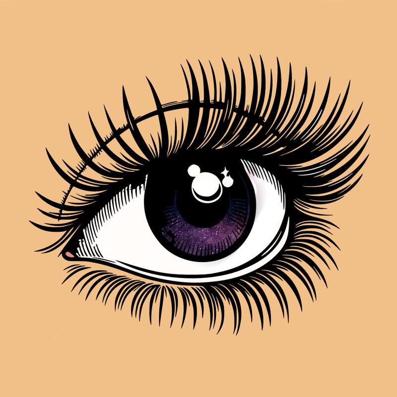 realistic eye long eylashes