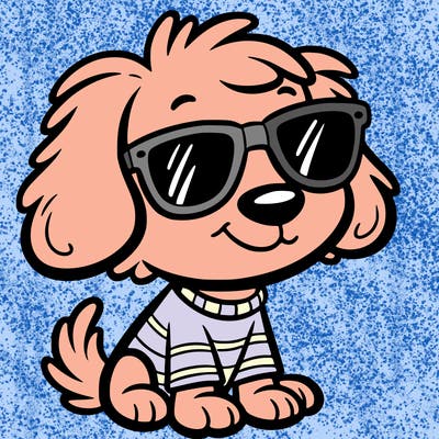 dog with sunglasses