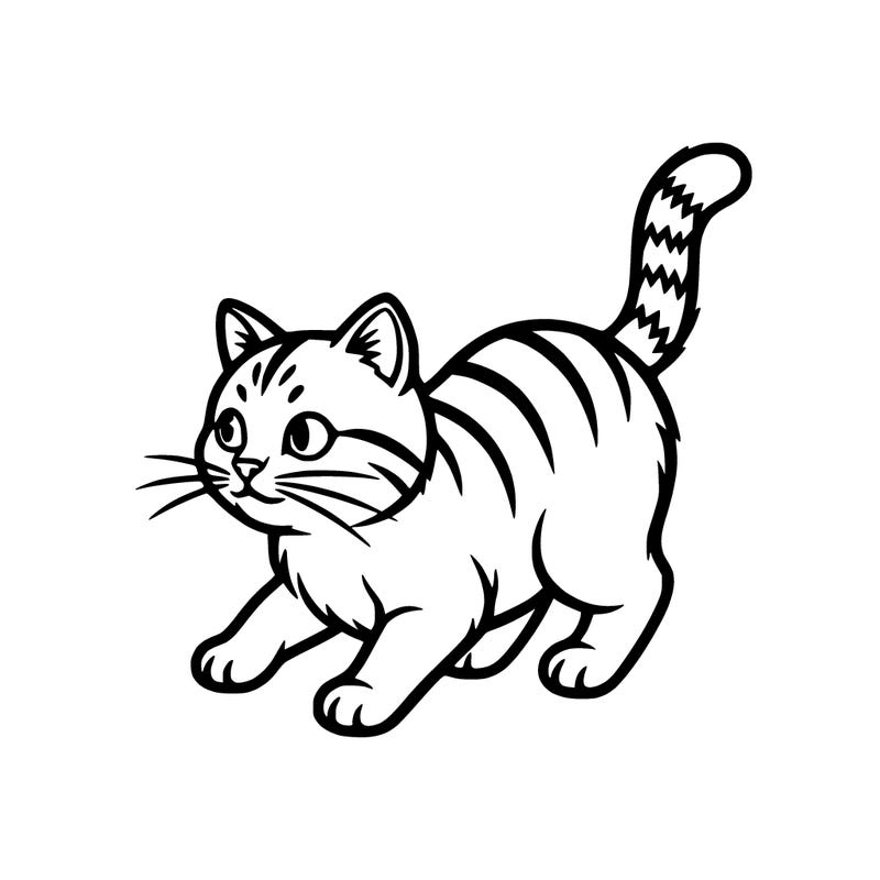 realistic, adorable cat