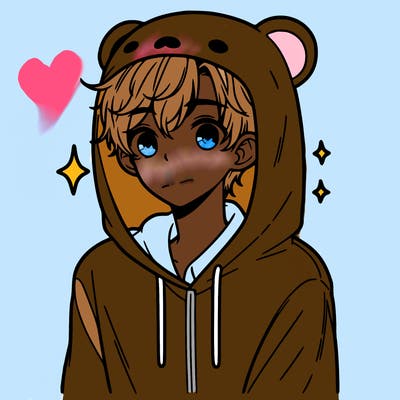 a 17 year old boy in a cute animal hoodie