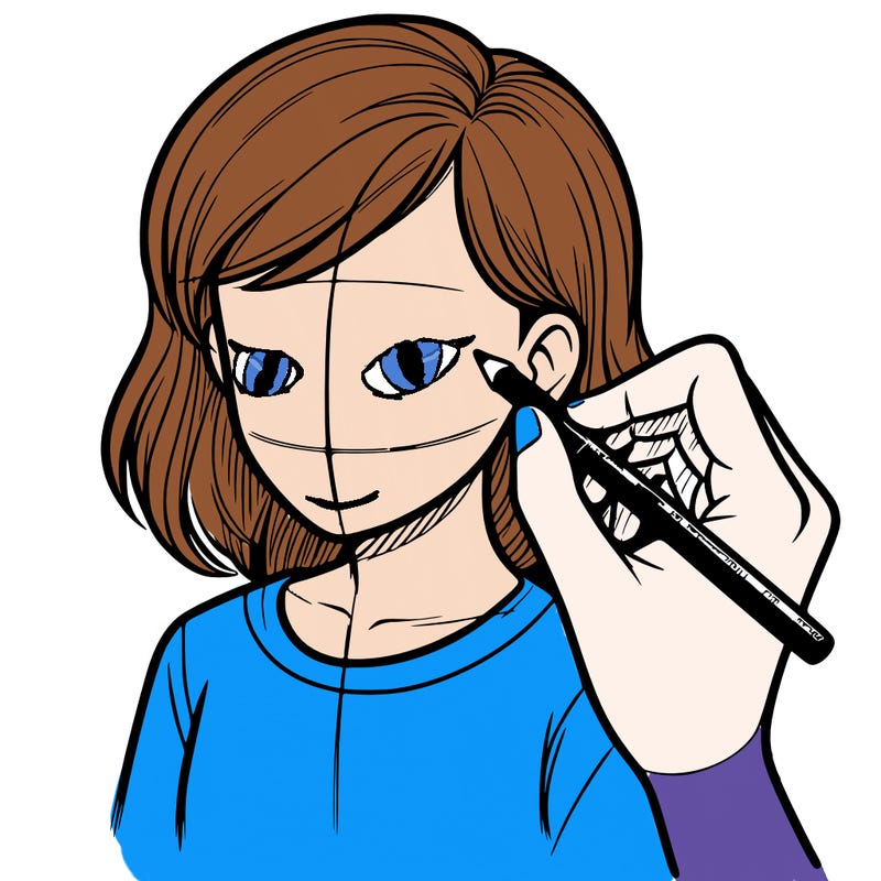 drawing a realistic person