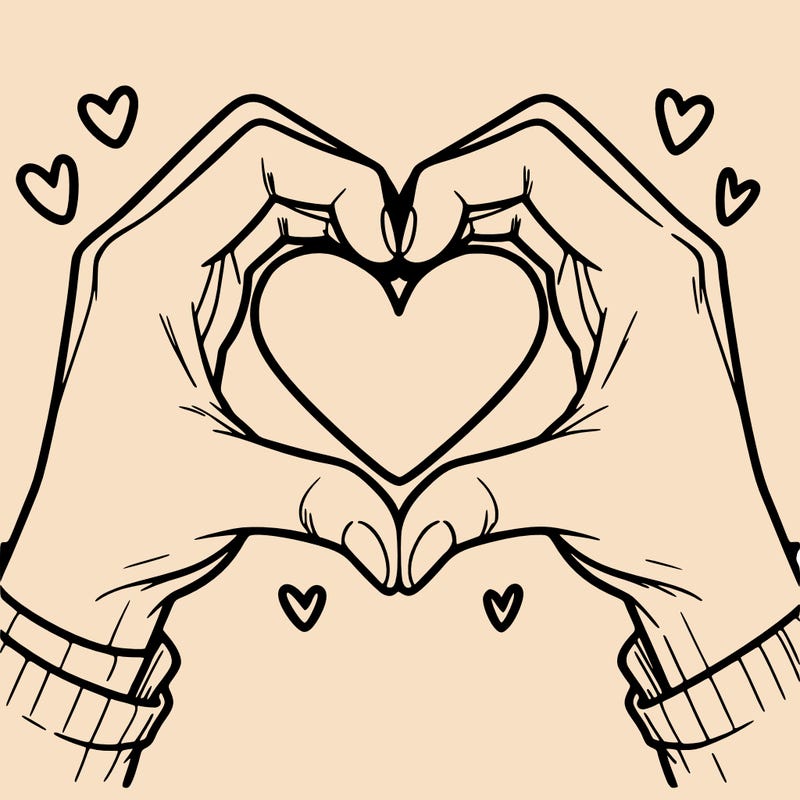 two hands making a heart