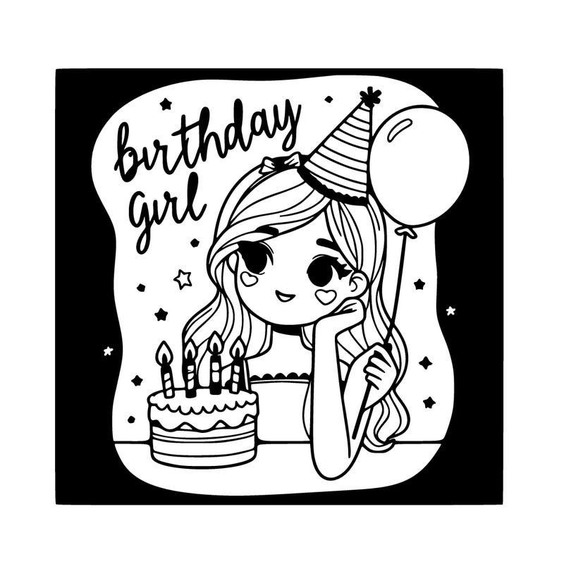 birthday girl realistic