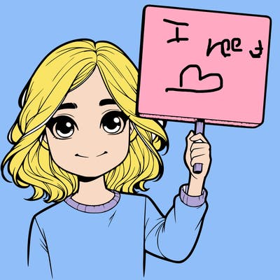 realistic girl holding up a sign