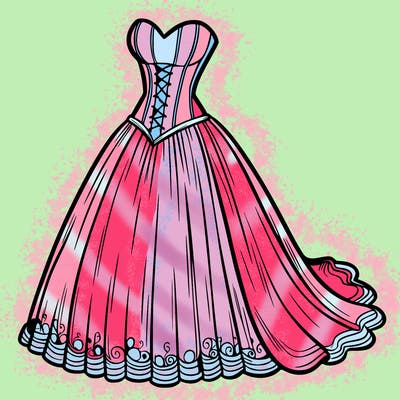 wedding dress-corset and a long and flowy skirt