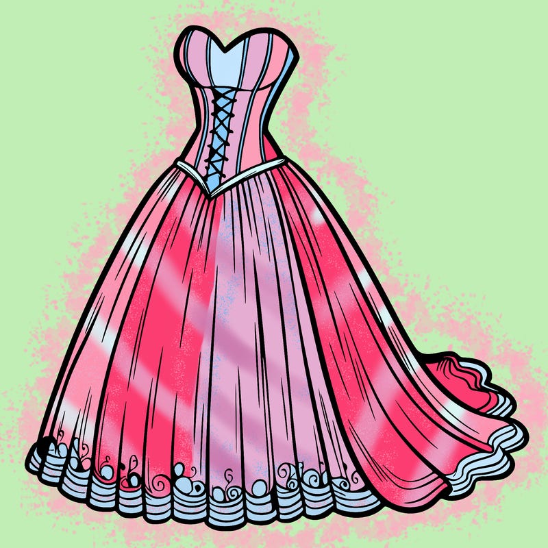 wedding dress-corset and a long and flowy skirt