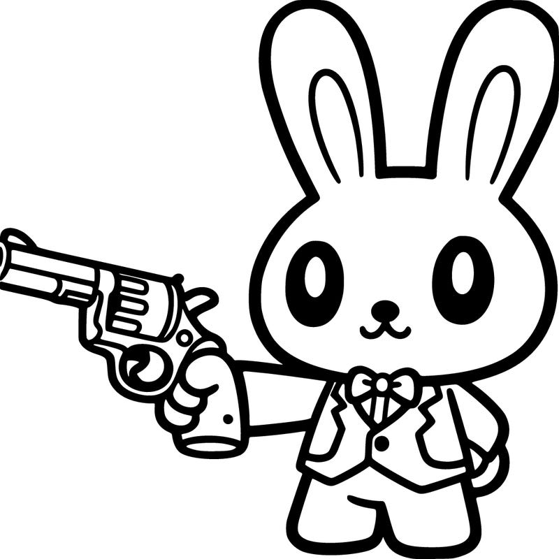 bunny with a revolver