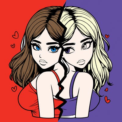 realistic girl split