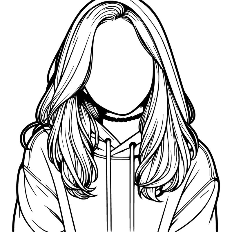 realistic  girl wearing a hoodie