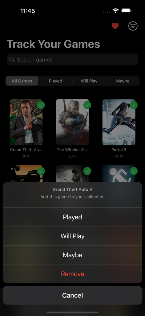 XP Game News - XP Game News interface for tracking games and managing a personal collection