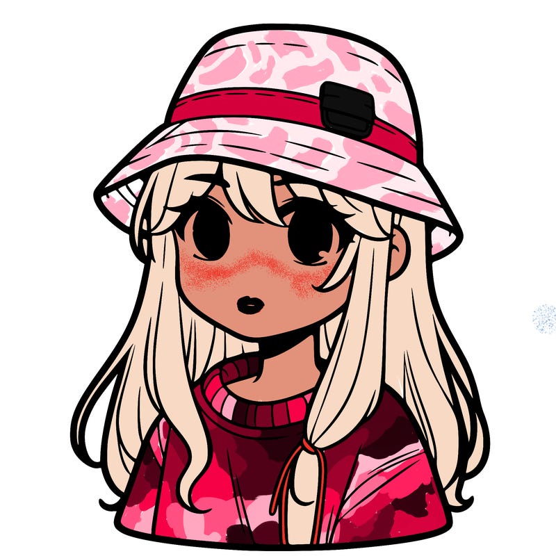 girl with bucket hat