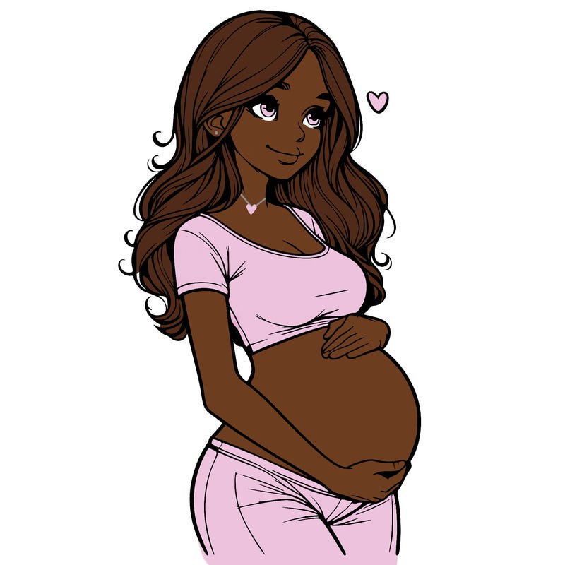 realistic pregnant girl