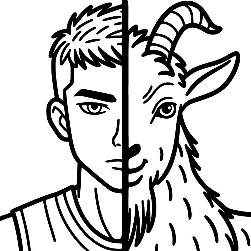 half of screen kolbe bryant and the other half a goat