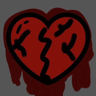 a blank heart