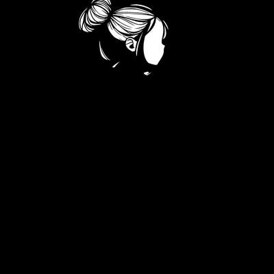 realistic girl with a oversized sweatshirt on and a bun