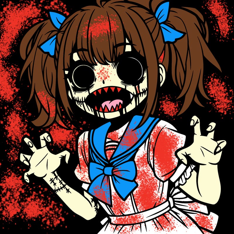 scary anime girl