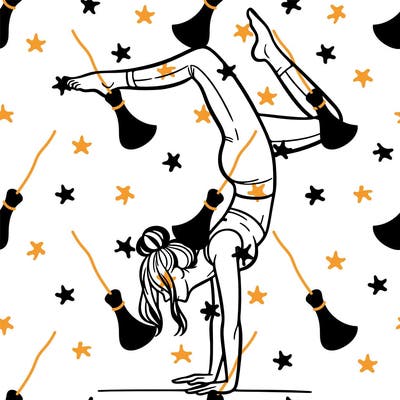 a woman doing a handstand