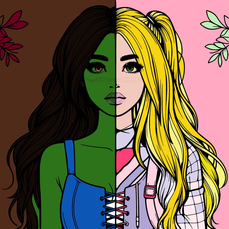 realistic girl split