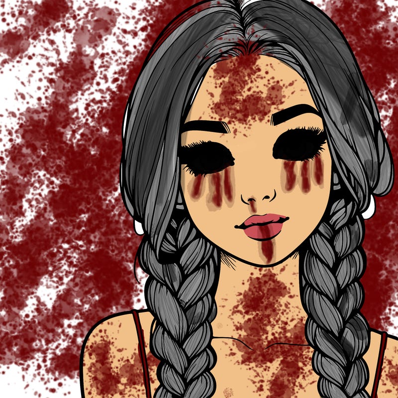 realistic girl with braids